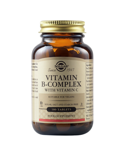 SOLGAR VITAMIN B-COMPLEX WITH VITAMIN C 100TAB