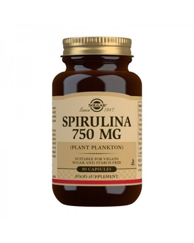 SOLGAR SPIRULINA 750MG 80VEG.CAPS