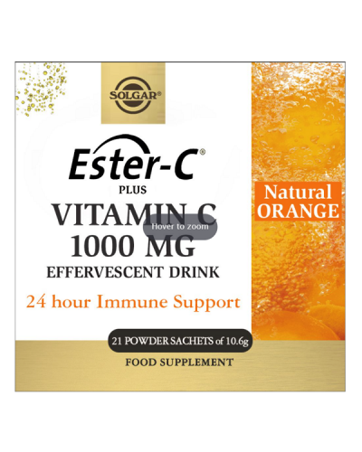 SOLGAR ESTER-C 1000MG EFFERVESCENT 21 POWDER SACHETS OF 10.6G