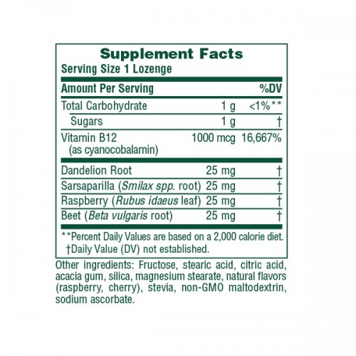 NATURES PLUS VITAMIN B-12 30 HERBAL LOZENGES