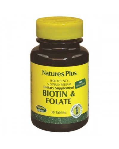 NATURES PLUS BIOTIN 2000MCG / FOLIC ACID 800MCG 30TABS