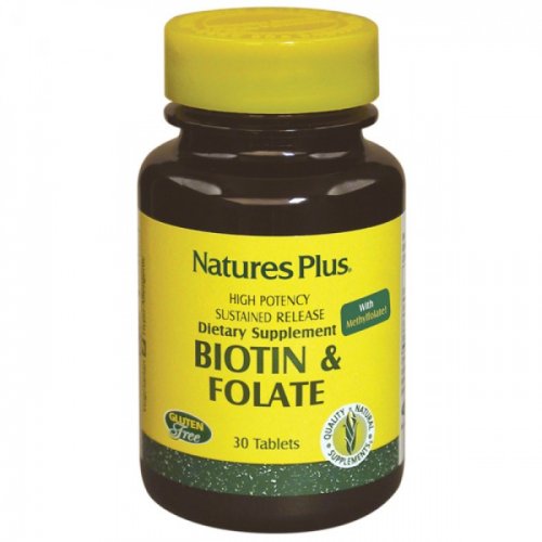 NATURES PLUS BIOTIN 2000MCG / FOLIC ACID 800MCG 30TABS