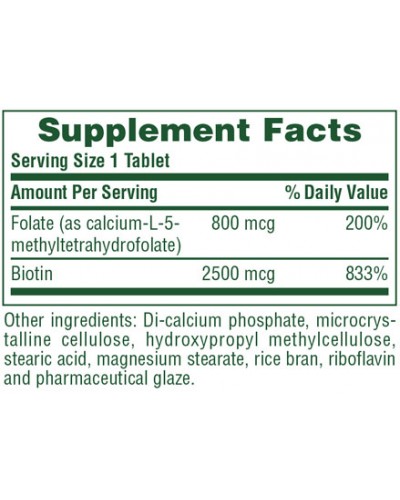 NATURES PLUS BIOTIN 2000MCG / FOLIC ACID 800MCG 30TABS