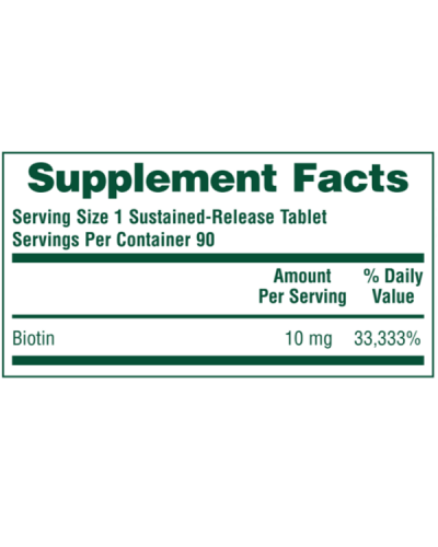 NATURES PLUS BIOTIN 10MG 90TABS