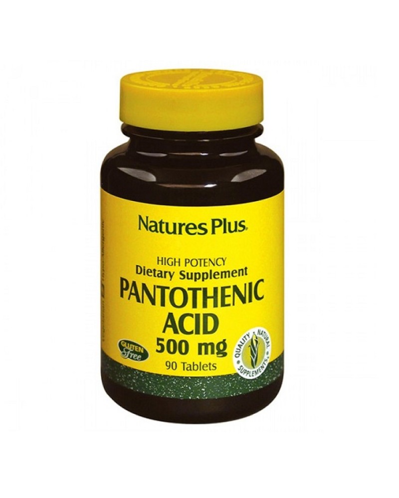 NATURES PLUS PANTOTHENIC ACID 500MG 90 TABS