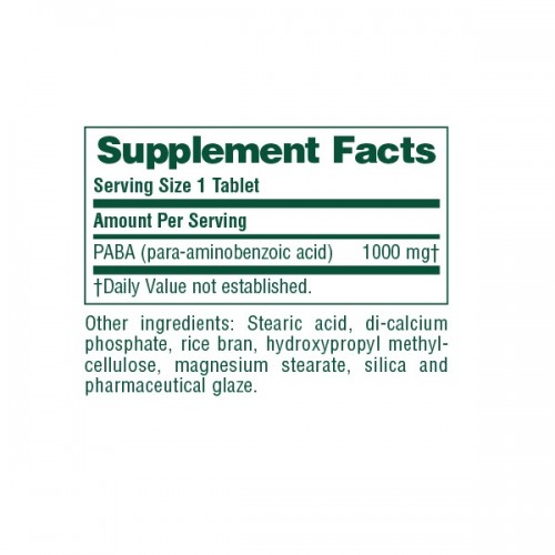 NATURES PLUS PABA 1000MG 60TABS