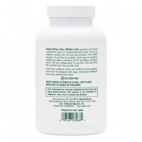 NATURES PLUS ULTRA OMEGA 3/6/9 90SOFTGELS 