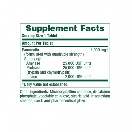 NATURES PLUS PANCREATIN 1000 MG 60 TABS