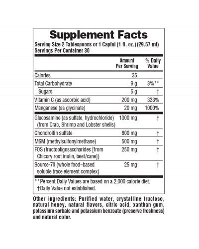 NATURES PLUS GLUCOSAMINE CHONDROITIN MSM ULTRA RX JOINT LIQUID 887ML