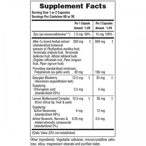 NATURES PLUS ALLER-7 RX-RESPIRATION 60 VCAPS