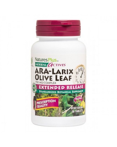 NATURES PLUS ARA-LARIX/ OLIVE LEAF 750MG 30 TABS