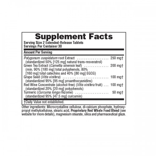 NATURES PLUS EXTENDED RELEASE RESVERATROL 60 TABS