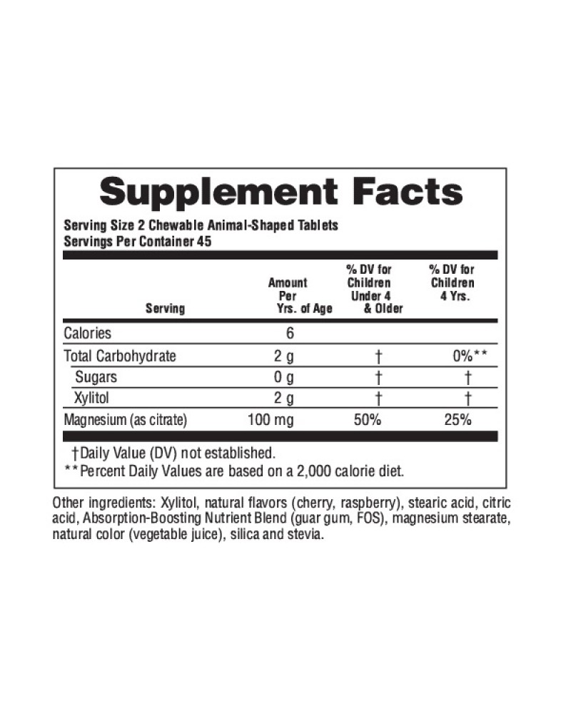NATURES PLUS ANIMAL PARADE MAG KIDZ 200MG 90TABS NATURES PLUS ANIMAL PARADE MAG KIDZ 200MG 90TABS
