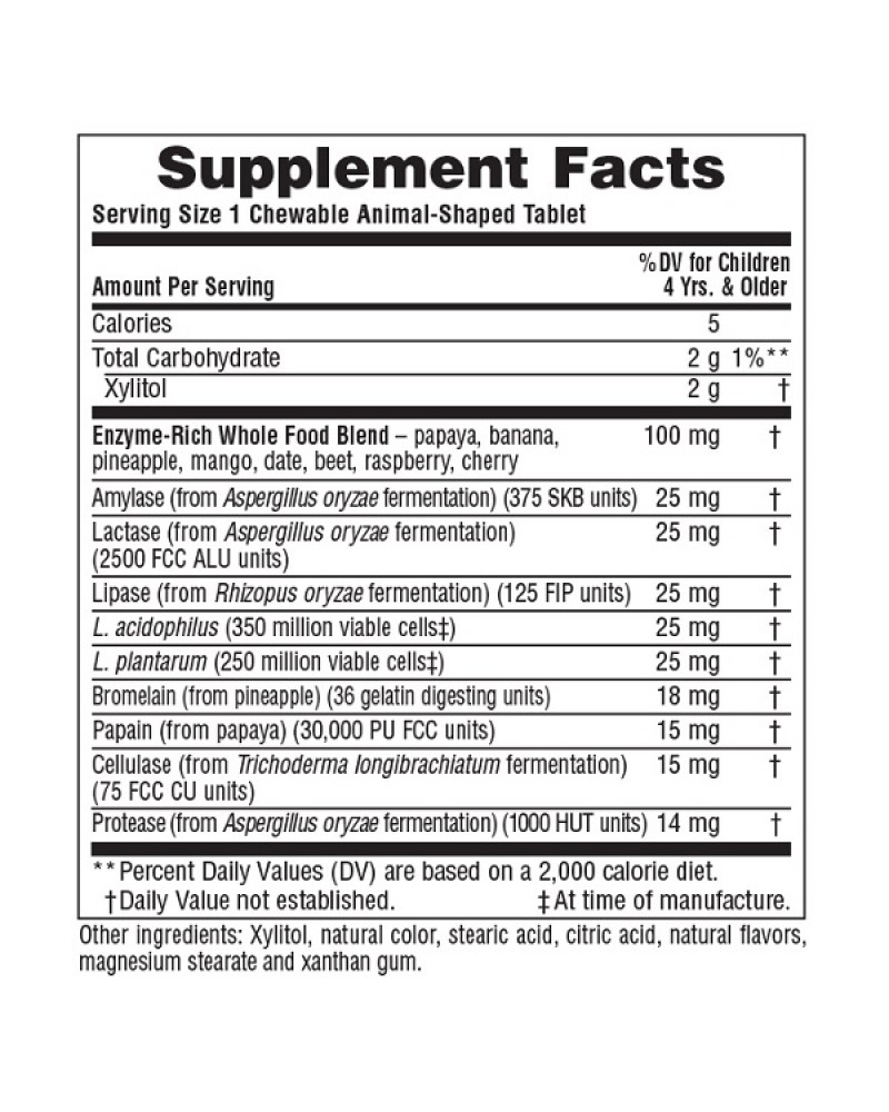 NATURES PLUS ANIMAL PARADE TUMMY ZYME 90 TABS NATURES PLUS ANIMAL PARADE TUMMY ZYME 90 TABS