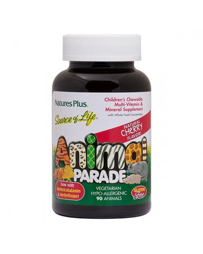 NATURES PLUS ANIMAL PARADE CHERRY 90 CHEWABLE ANIMALS NATURES PLUS ANIMAL PARADE CHERRY 90 CHEWABLE ANIMALS