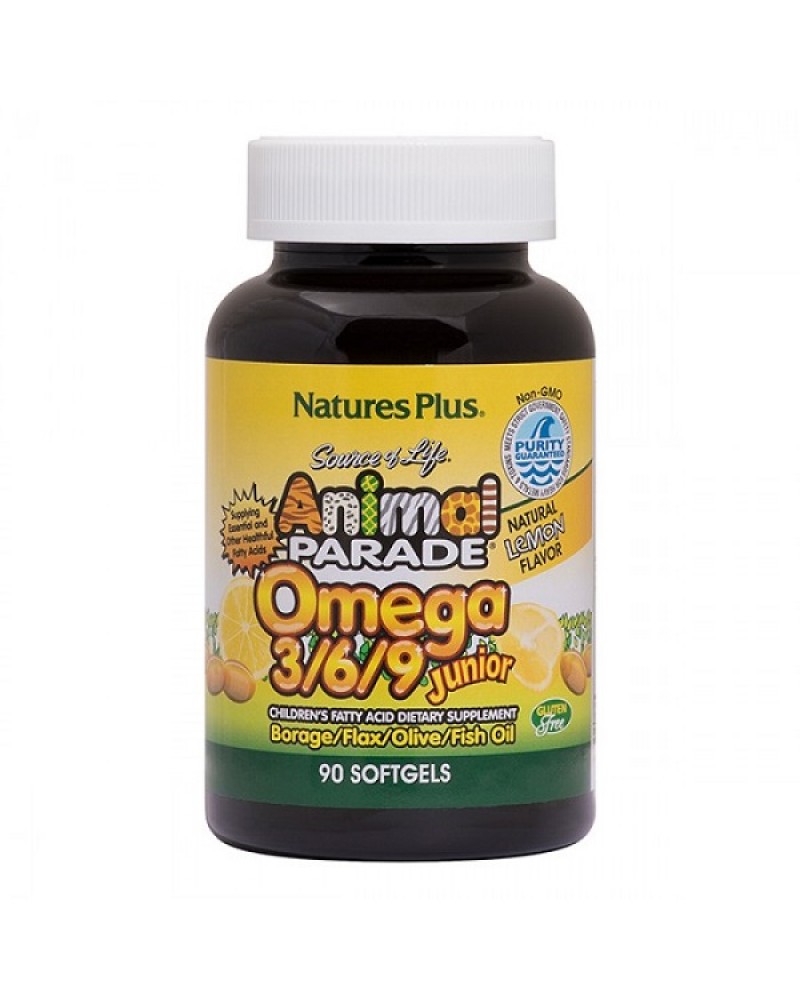 NATURES PLUS ANIMAL PARADE OMEGA 3/6/9 JUNIOR 90 SOFTGELS NATURES PLUS ANIMAL PARADE OMEGA 3/6/9 JUNIOR 90 SOFTGELS