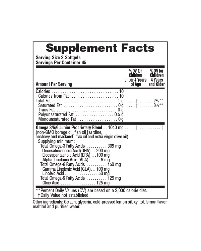 NATURES PLUS ANIMAL PARADE OMEGA 3/6/9 JUNIOR 90 SOFTGELS NATURES PLUS ANIMAL PARADE OMEGA 3/6/9 JUNIOR 90 SOFTGELS