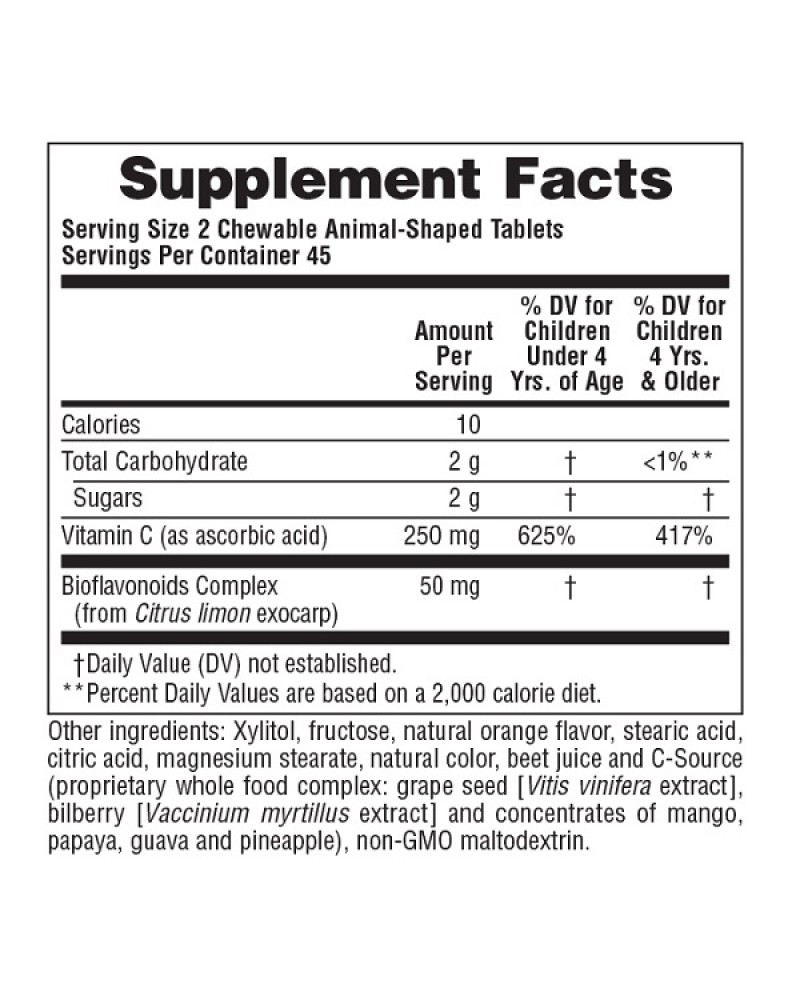 NATURES PLUS ANIMAL PARADE VITAMIN C 90 CHEWABLE ANIMALS NATURES PLUS ANIMAL PARADE VITAMIN C 90 CHEWABLE ANIMALS