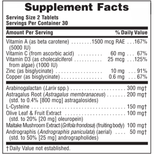 NATURES PLUS IMMUNE SUPPORT 60TABS