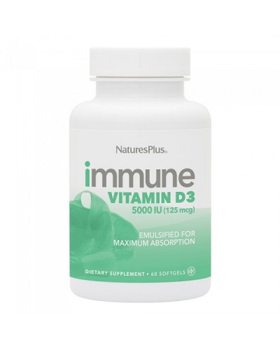 NATURES PLUS IMMUNE VIT D3 5000IU EMULSIFIED 60SOFTGELS