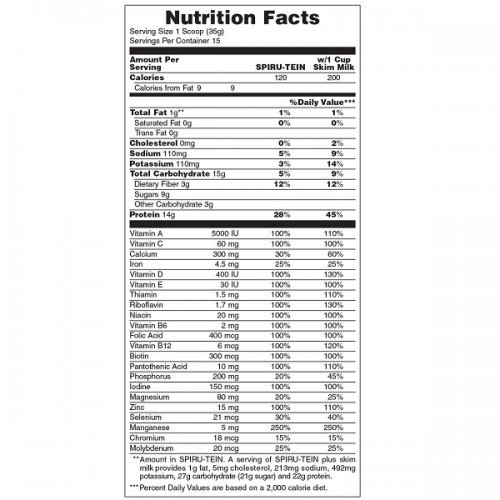 NATURES PLUS SPIRU-TEIN COOKIES & CREAM 525GR