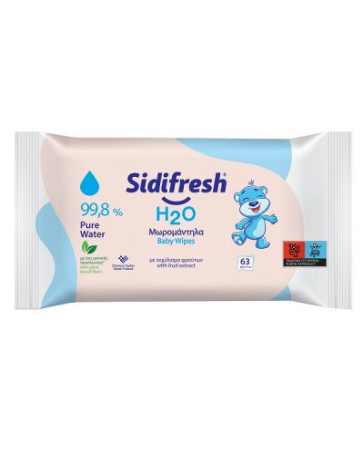 SIDIFRESH SENSILANE H2O BABY WIPES 63τμχ