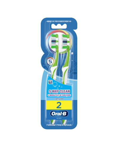 ORAL-B COMPLETE 5 WAY CLEAN ΟΔΟΝΤΟΒΟΥΡΤΣΑ 40MM ΜΕΤΡΙΑ 2 ΤΜΧ