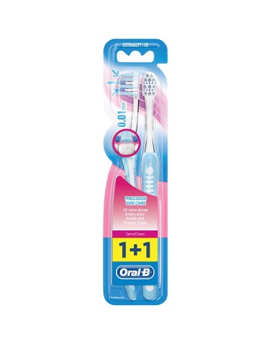 ORAL-B ULTRATHIN PRECISION GUM CARE SENSICLEAN EXTRA SOFT ΟΔΟΝΤΟΒΟΥΡΤΣΑ ΠΟΛΥ ΜΑΛΑΚΗ 2τμχ