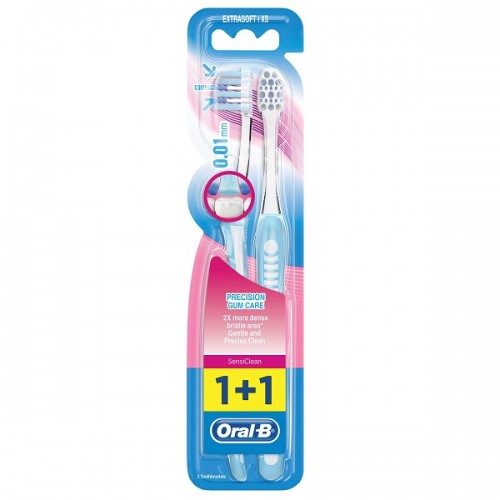 ORAL-B ULTRATHIN PRECISION GUM CARE SENSICLEAN EXTRA SOFT ΟΔΟΝΤΟΒΟΥΡΤΣΑ ΠΟΛΥ ΜΑΛΑΚΗ 2τμχ