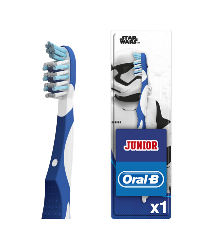 ORAL-B JUNIOR STAR WARS TOOTHBRUSH SOFT ΠΑΙΔΙΚΗ ΜΑΛΑΚΗ ΟΔΟΝΟΒΟΥΡΤΣΑ ΓΙΑ 6-12 ΕΤΩΝ