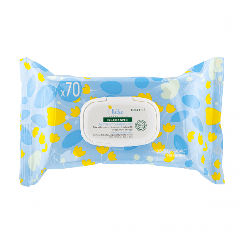 KLORANE BEBE GENTLE CLEANSING WIPES CALENDULA 70ΤΜΧ