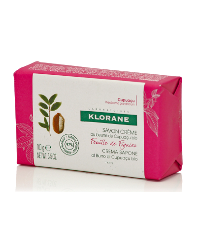 KLORANE FEUILLE DE FIGUIER CREAM SOAP WITH ORGANIC CUPUACU BUTTER 100GR