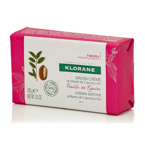 KLORANE FEUILLE DE FIGUIER CREAM SOAP WITH ORGANIC CUPUACU BUTTER 100GR