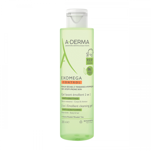 ADERMA EXOMEGA CONTROL 2 IN 1 ANTI-SCRATCHING EMOLLIENT CLEANSING GEL 200ML