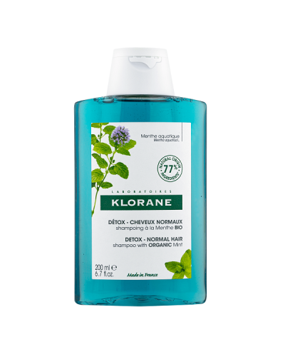 KLORANE DETOX SHAMPOO WITH ORGANIC AQUANTIC MINT NORMAL HAIR 200ML