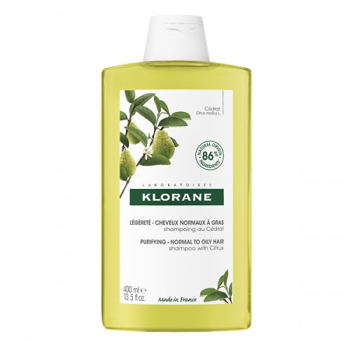 KLORANE PURIFYING SHAMPOO WITH CITRUS NORTMAL TO OILY HAIR 400ML