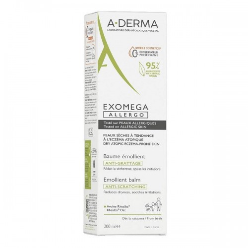 ADERMA EXOMEGA ALLERGO ANTI-SCRATCHING EMOLLIENT BALM 200ML