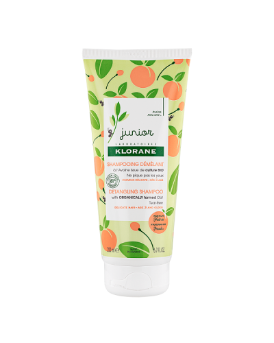 KLORANE JUNIOR DETANGLING SHAMPOO WITH ORGANICALLY FARMED OAT PEACH 200ML