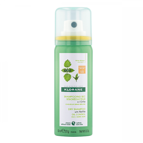 KLORANE ORTIE OIL CONTROL DRY SHAMPOO WITH ORGANIC NETTLE OILY, DARK HAIR 50ML