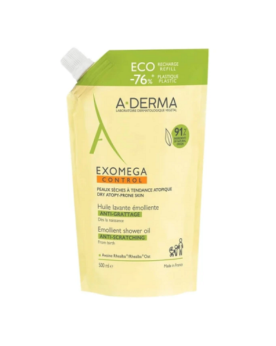 ADERMA EXOMEGA CONTROL ANTI-SCRATCHING EMOLLIENT SHOWER OIL REFILL 500ML