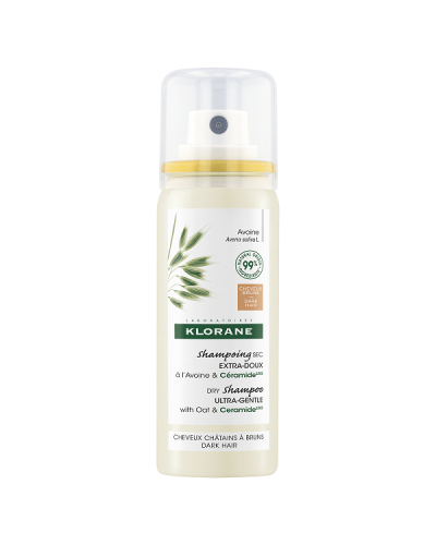 KLORANE ULTRA-GENTLE DRY SHAMPOO WITH OAT MILK & CERAMIDE DARK HAIR 50ML