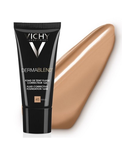 VICHY DERMABLEND FLUIDE CORRECTIVE FOUNDATION SPF35 No 45 GOLD 30ML