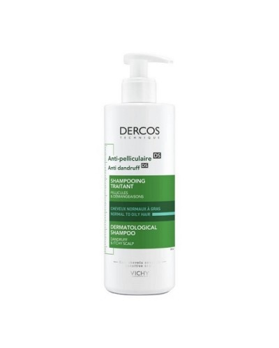 VICHY DERCOS ANTI-DANDRUFF ΑΝΤΙΠΙΤΥΡΙΔΙΚΟ ΣΑΜΠΟΥΑΝ  ΓΙΑ ΚΑΝΟΝΙΚΑ & ΛΙΠΑΡΑ ΜΑΛΛΙΑ 390ML