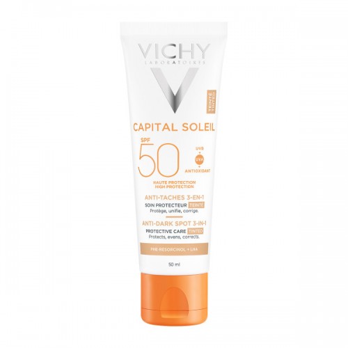 VICHY CAPITAL SOLEIL ANTI DARK-SPOT TINTED 3 IN 1 SPF50 50ML