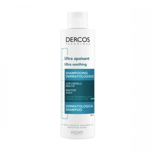 VICHY DERCOS ULTRA SOOTHING ΣΑΜΠΟΥΑΝ ΓΙΑ EΥΑΙΣΘΗΤΟ TΡΙΧΩΤΟ & ΛΙΠΑΡΑ & ΚΑΝΟΝΙΚΑ ΜΑΛΛΙΑ 200ML