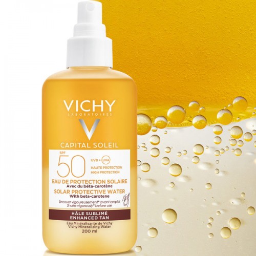 VICHY CAPITAL SOLEIL ENHANCED TAN SOLAR PROTECTIVE WATER SPF50 200ML