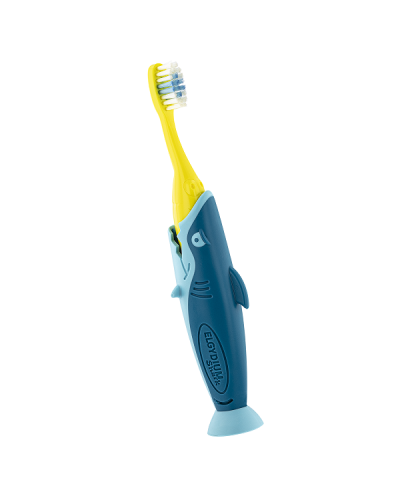 ELGYDIUM KIDS SHARK SOFT ΟΔΟΝΤΟΒΟΥΡΤΣΑ ΜΑΛΑΚΗ ΓΙΑ ΠΑΙΔΙΑ 2 ΕΩΣ 6 ΕΤΩΝ ΣΕ ΔΙΑΦΟΡΑ ΧΡΩΜΑΤΑ 1τμχ