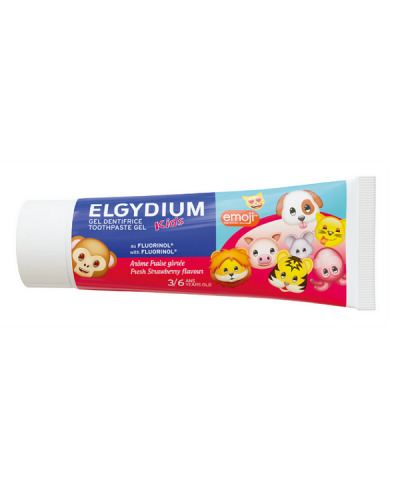 ELGYDIUM KIDS EMOJI TOOTHPASTE ΟΔΟΝΤΟΚΡΕΜΑ ΓΙΑ ΠΑΙΔΙΑ 3 ΕΩΣ 6 ΕΤΩΝ ΜΕ ΓΕΥΣΗ ΦΡΑΟΥΛΑ 50ML