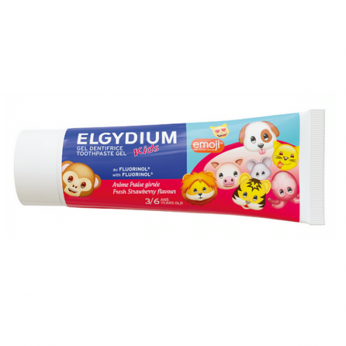 ELGYDIUM KIDS EMOJI TOOTHPASTE ΟΔΟΝΤΟΚΡΕΜΑ ΓΙΑ ΠΑΙΔΙΑ 3 ΕΩΣ 6 ΕΤΩΝ ΜΕ ΓΕΥΣΗ ΦΡΑΟΥΛΑ 50ML