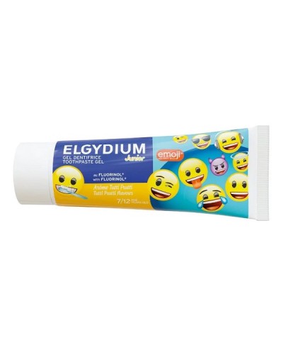 ELGYDIUM JUNIOR EMOJI TOOTHPASTE ΟΔΟΝΤΟΚΡΕΜΑ ΓΙΑ ΠΑΙΔΙΑ 7 ΕΩΣ 12 ΕΤΩΝ ΜΕ ΓΕΥΣΗ TUTTI FRUTTI 50ML